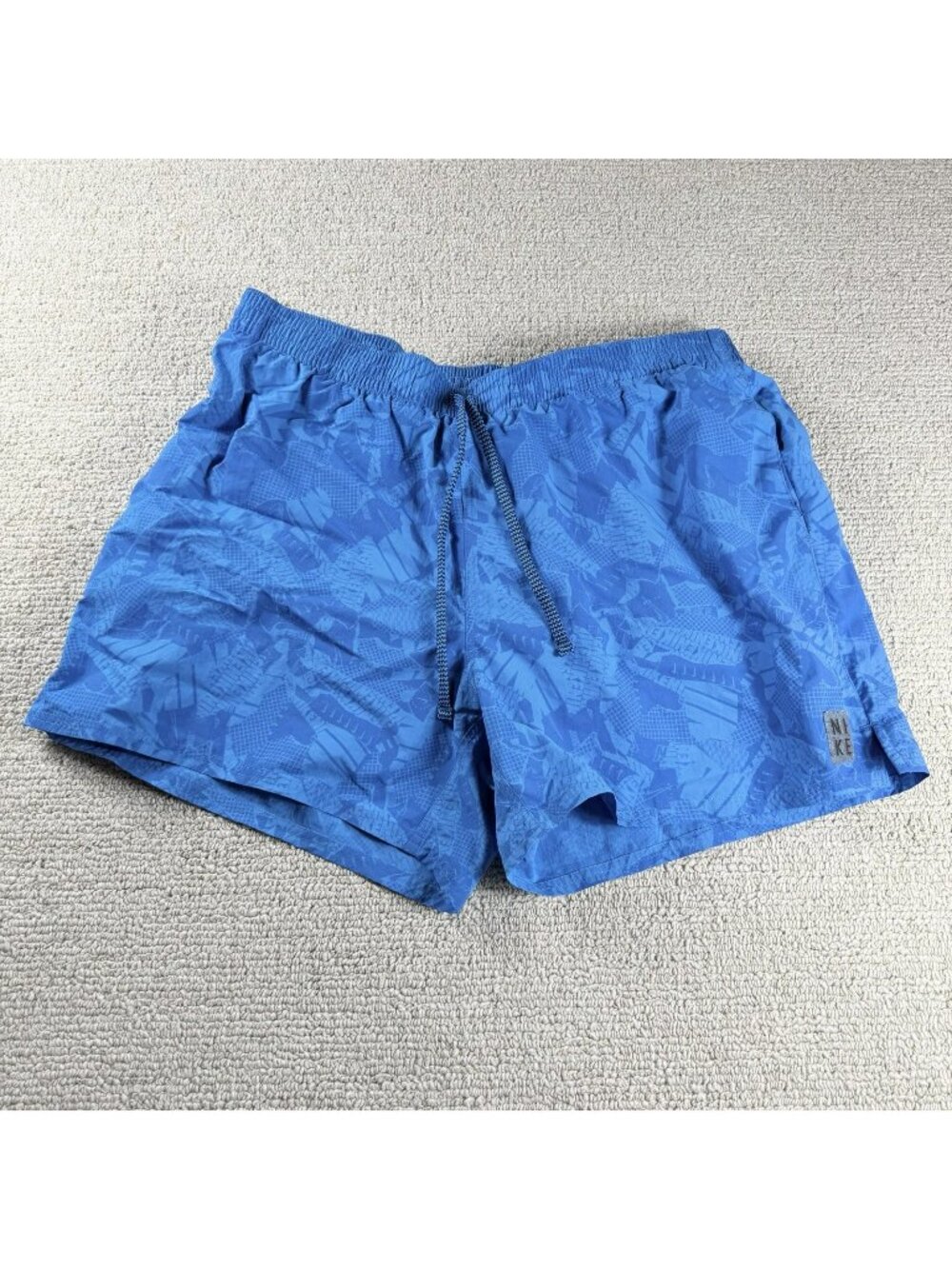 Nike Swim Collage All Over Print AOP Pattern Swim Shorts Blue Men’s Size XXL